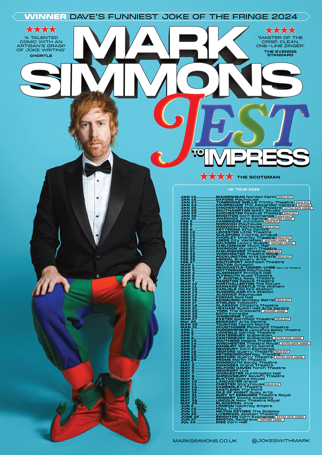 Mark Simmons Jest to Impress Tour 2026